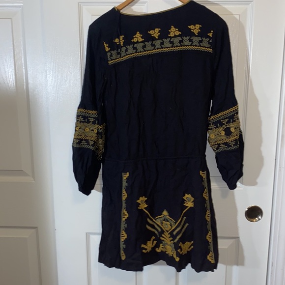 Black and gold Free People embroidery dress - Picture 5 of 5